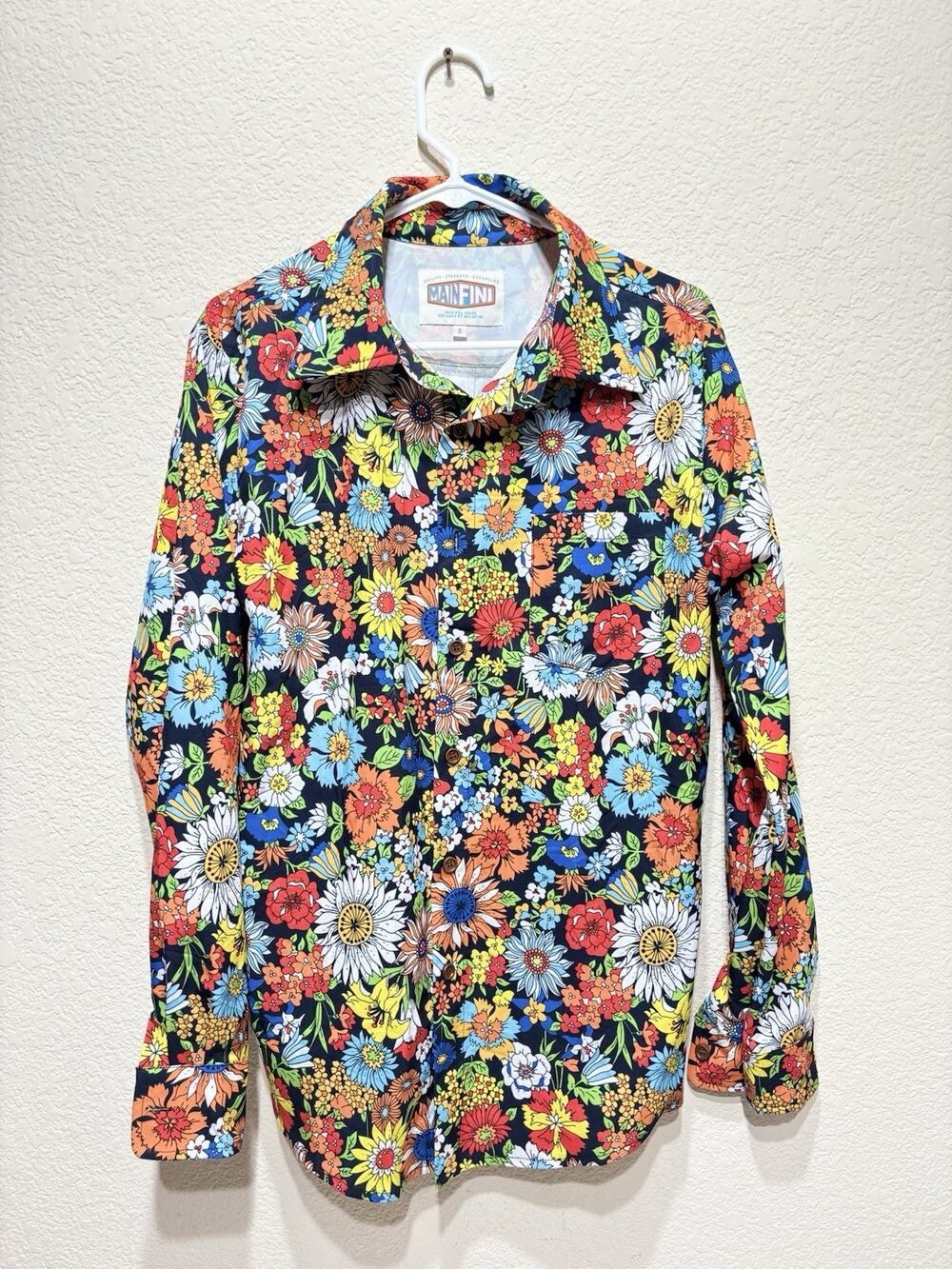 Hippie Flower Shirt By Manfini Performance Small